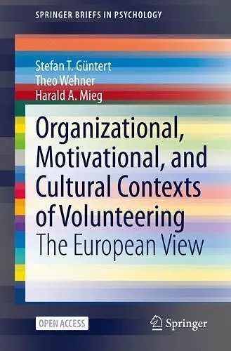 Organizational, Motivational, and Cultural Contexts of Volunteering cover