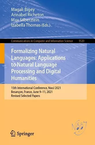Formalizing Natural Languages: Applications to Natural Language Processing and Digital Humanities cover