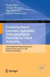 Formalizing Natural Languages: Applications to Natural Language Processing and Digital Humanities cover