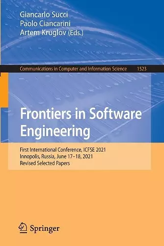 Frontiers in Software Engineering cover