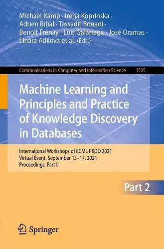 Machine Learning and Principles and Practice of Knowledge Discovery in Databases cover