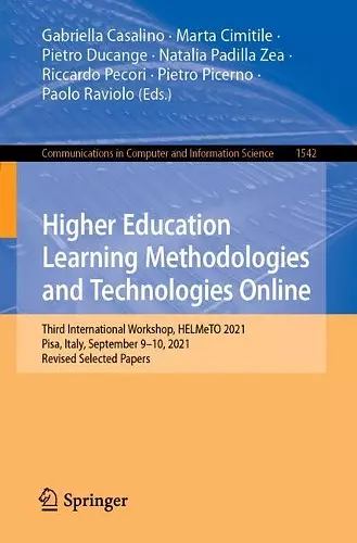 Higher Education Learning Methodologies and Technologies Online cover