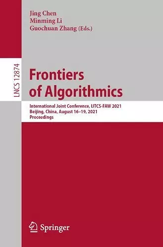 Frontiers of Algorithmics cover