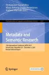 Metadata and Semantic Research cover
