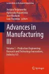 Advances in Manufacturing III cover