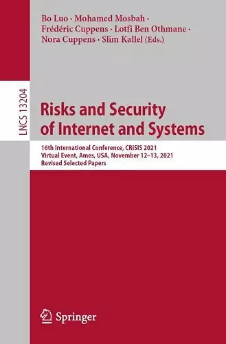 Risks and Security of Internet and Systems cover