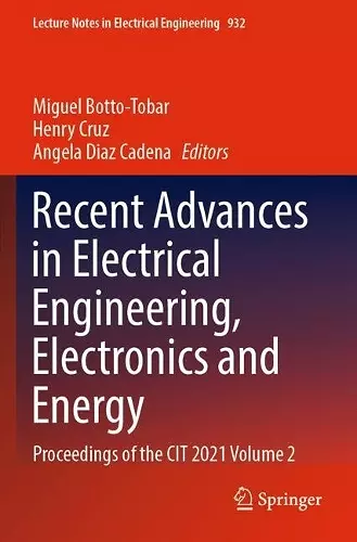 Recent Advances in Electrical Engineering, Electronics and Energy cover