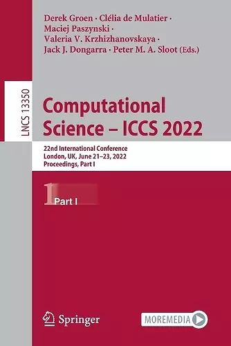 Computational Science – ICCS 2022 cover