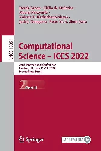 Computational Science – ICCS 2022 cover