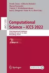 Computational Science – ICCS 2022 cover