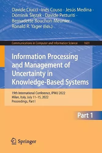 Information Processing and Management of Uncertainty in Knowledge-Based Systems cover