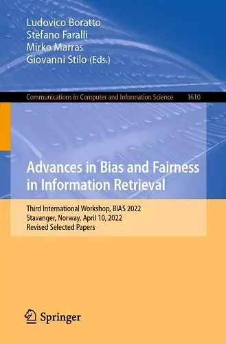 Advances in Bias and Fairness in Information Retrieval cover