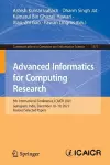 Advanced Informatics for Computing Research cover