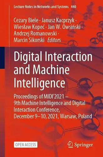 Digital Interaction and Machine Intelligence cover