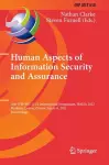 Human Aspects of Information Security and Assurance cover