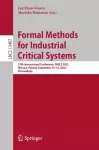 Formal Methods for Industrial Critical Systems cover