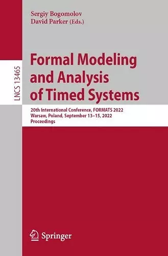 Formal Modeling and Analysis of Timed Systems cover