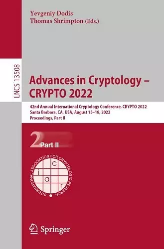 Advances in Cryptology – CRYPTO 2022 cover