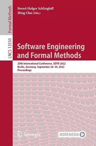 Software Engineering and Formal Methods cover