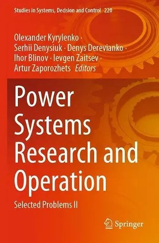 Power Systems Research and Operation cover