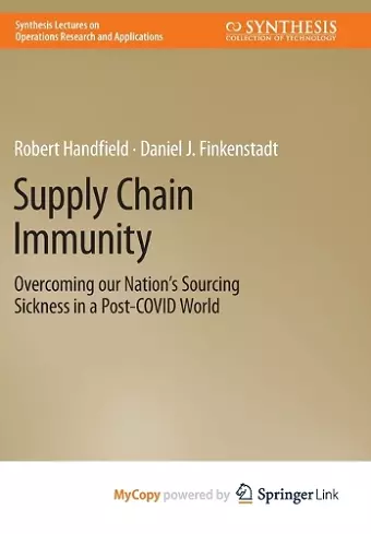 Supply Chain Immunity cover