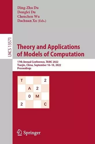 Theory and Applications of Models of Computation cover