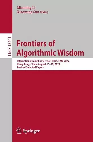 Frontiers of Algorithmic Wisdom cover