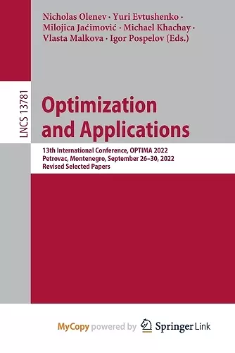 Optimization and Applications cover