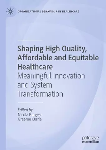 Shaping High Quality, Affordable and Equitable Healthcare cover