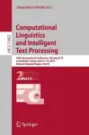 Computational Linguistics and Intelligent  Text Processing cover