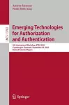 Emerging Technologies for Authorization and Authentication cover