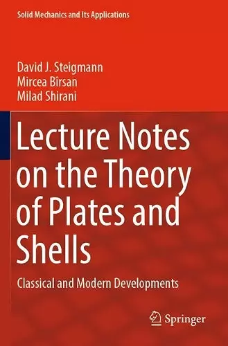 Lecture Notes on the Theory of Plates and Shells cover