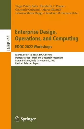 Enterprise Design, Operations, and Computing. EDOC 2022 Workshops cover