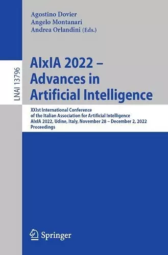 AIxIA 2022 – Advances in Artificial Intelligence cover