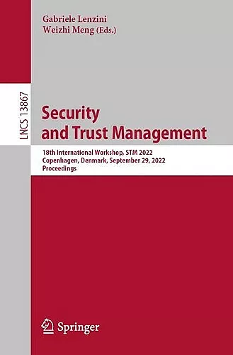 Security and Trust Management cover