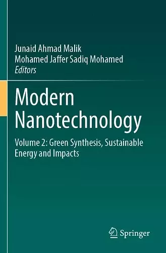 Modern Nanotechnology cover