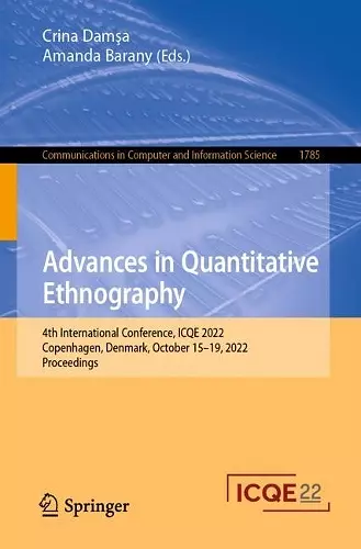 Advances in Quantitative Ethnography cover