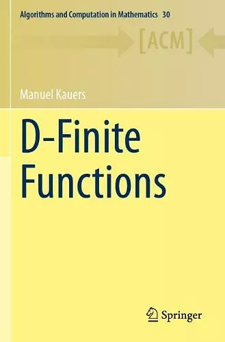 D-Finite Functions cover