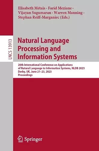 Natural Language Processing and Information Systems cover