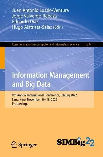Information Management and Big Data cover