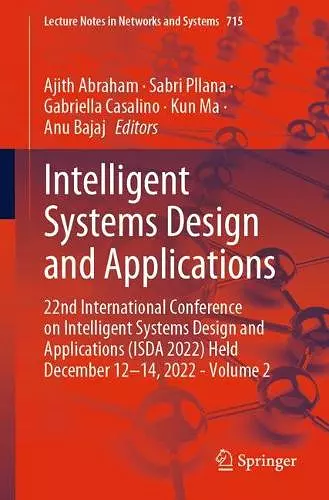 Intelligent Systems Design and Applications cover