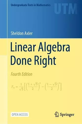 Linear Algebra Done Right cover