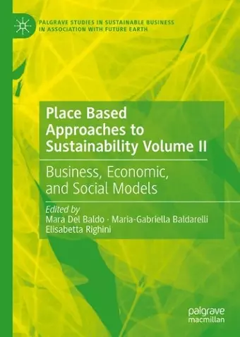 Place Based Approaches to Sustainability Volume II cover