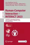 Human-Computer Interaction – INTERACT 2023 cover