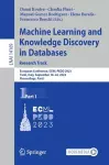 Machine Learning and Knowledge Discovery in Databases: Research Track cover