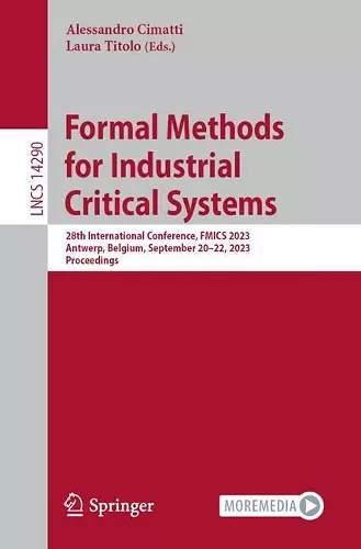 Formal Methods for Industrial Critical Systems cover