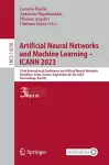 Artificial Neural Networks and Machine Learning – ICANN 2023 cover