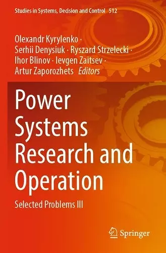 Power Systems Research and Operation cover