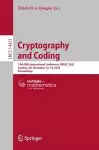 Cryptography and Coding cover