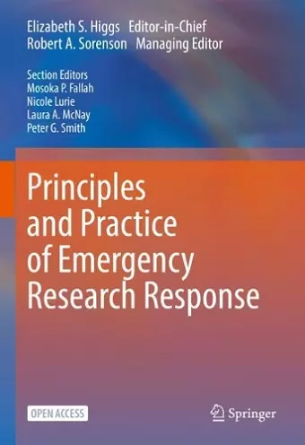 Principles and Practice of Emergency Research Response cover